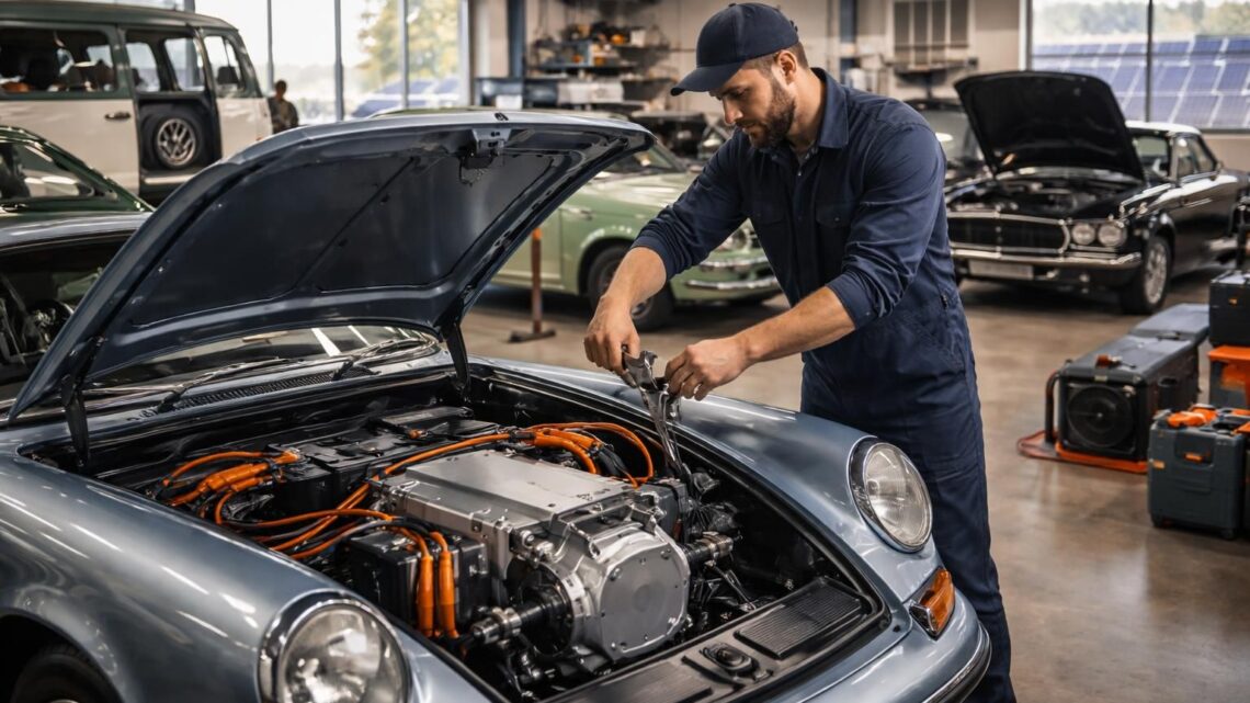 Découvrez comment un garage Rétrofit électrique transforme vos vieux véhicules en occasions modernes