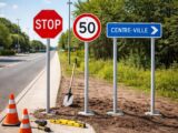 découvrez notre guide d'installation complet pour poteaux de signalisation extérieur et assurez une fixation optimale de vos panneaux pour une signalisation claire et durable.