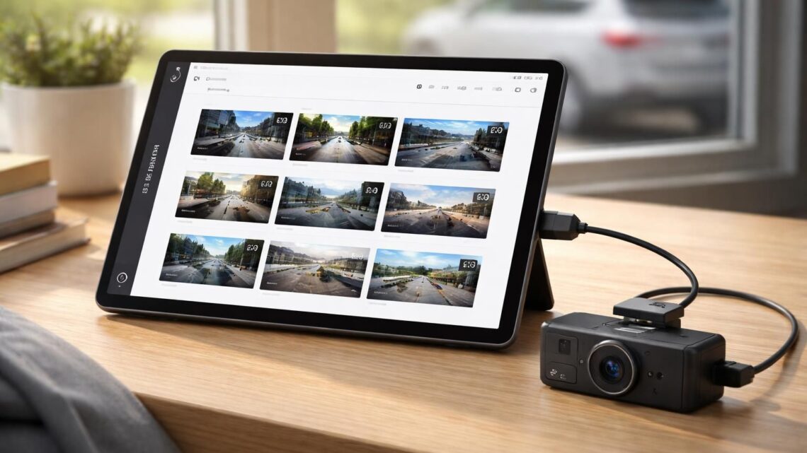 Dashcam : sauvegarder vidéos sur tablette Samsung, méthode