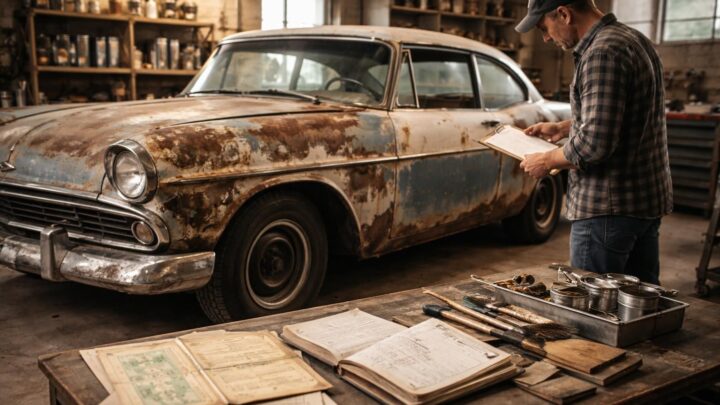 Voiture ancienne à restaurer : checklist achat, corrosion et documents